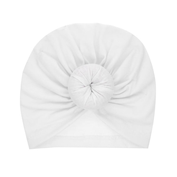 Sød turban med donut flere farver stretchmateriale 0-2 år baby - Perfet gul yellow one size