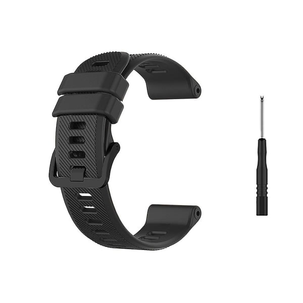 22 mm unisex watch med watch svart spänne kompatibel med Garmin Forerunner 745 watch svart svart 22 mm
