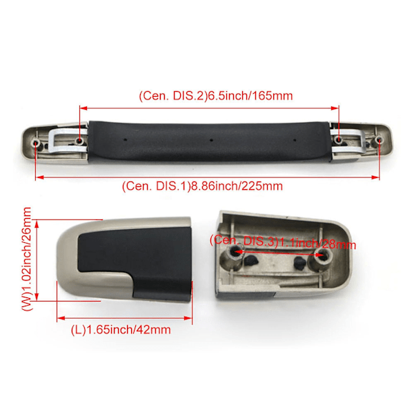 Multifunctional luggage handle 16cm 115B Series B022 for suitcase