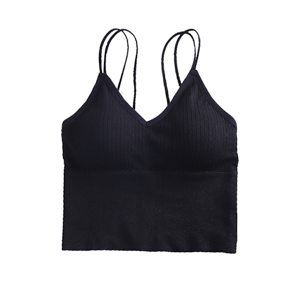 Crop Top Yoga Bra Cross Strapy Back Removable Pads