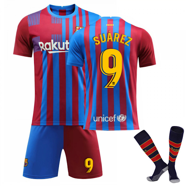 2022 Barcelona Home Shirt Set Kids Adults Soccer Jersey Training Shirt No.7 SUAREZ