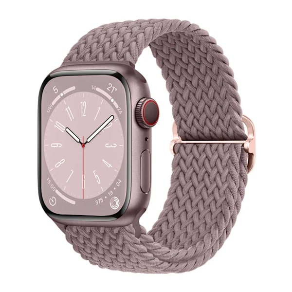 Flettet løkke til Apple Watch Rem 44mm 40mm 45mm 41mm 42mm 38mm 49mm Elastisk Solo armbånd iWatch serie 9 se 7 5 6 Ultra2 Band 40.Smoke Purple 40.Smoke Purple 42mm 44mm 45mm 49mm