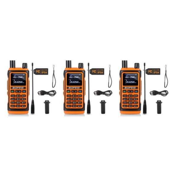 1/2/3 UHF/VHF med trådlös frekvenskopiering Handhållen skinka radio GUL YELLOW 3 Sets