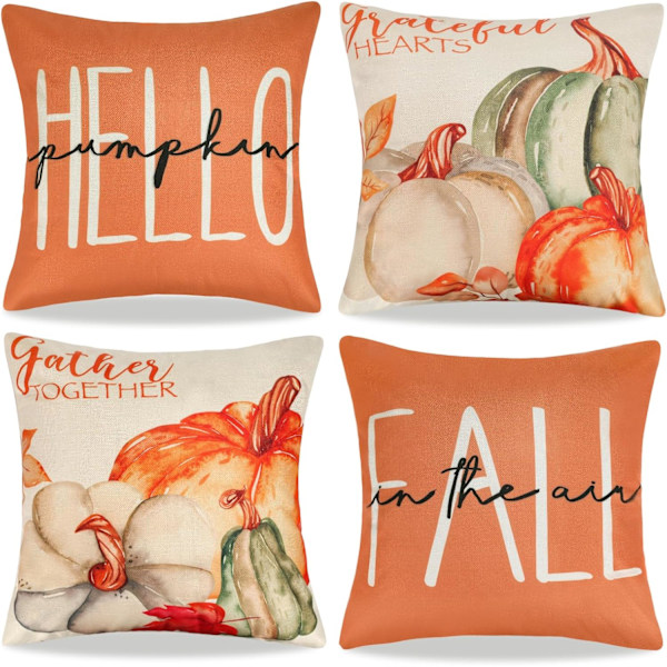 pcs green pumpkin pillow cases Halloween autumn beige orange Li