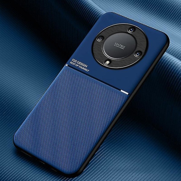 Lines Imprinted Slim Case For Honor Magic 5 Lite 5g /honor X9a 5g Phone case Pu Cover TPU-fodral Gratis frakt Blue