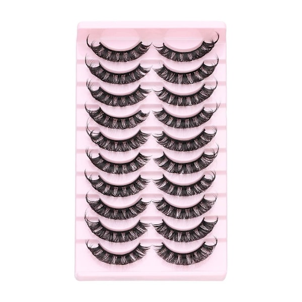 10 Pairs 3D Mink DD Curl Russian False Eyelashes