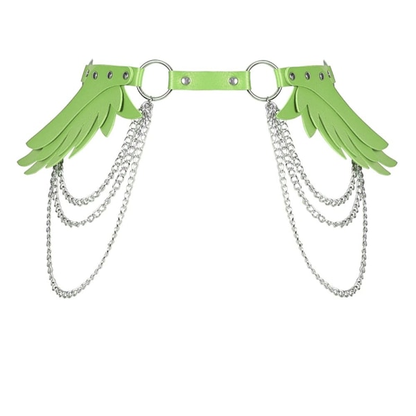 Kvinners Body Harness Goth Belt GRØNN Green