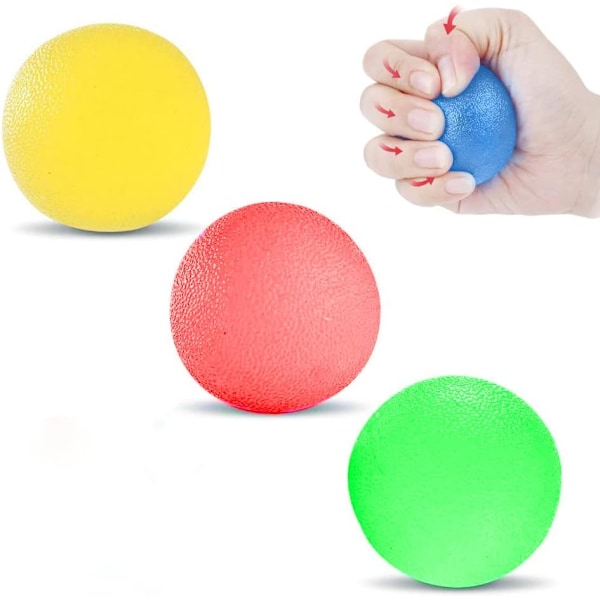 Handträningsbollar, Silikonhandstyrkeboll, Fingerterapi