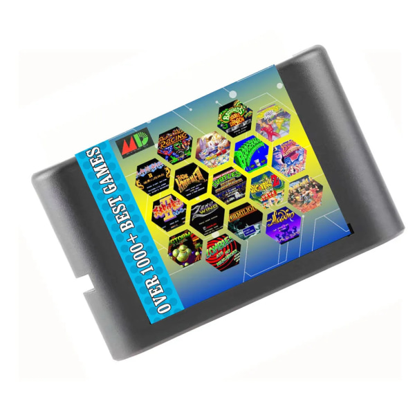 The Ultimate 1000 in 1 EDMD Remix MD Game Cartridge för USA/Japan/Europeiska SEGA GENESIS MegaDrive Conso Dark Blue