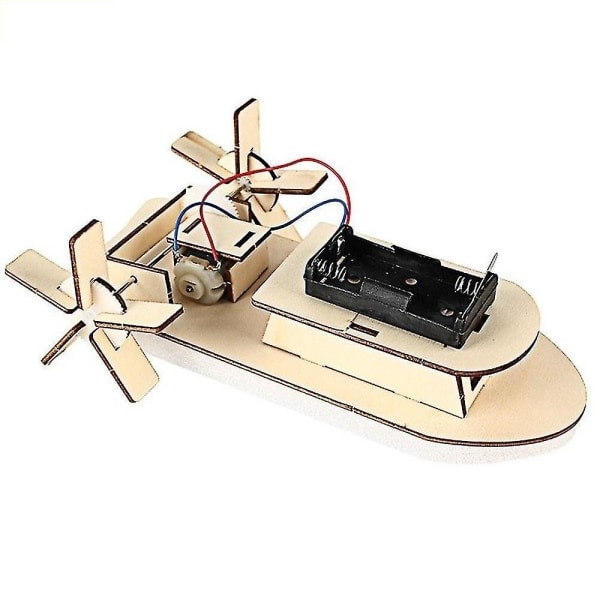 IC DIY båtmodell materialsett tresett 3d montere kreativ pedagogisk vitenskapseksperiment