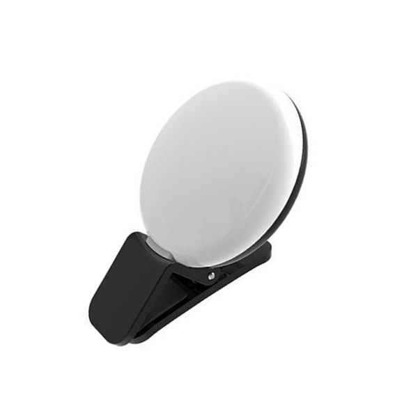 Mini selfie ringlampa uppladdningsbar selfie LED kameralampa och 3 ljusstyrkor sminkljusring