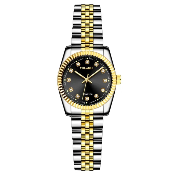 Damklockor Toppmärke Lyx 2022 Fashion Diamond Watch i rostfritt stål mesh Silver Gold black