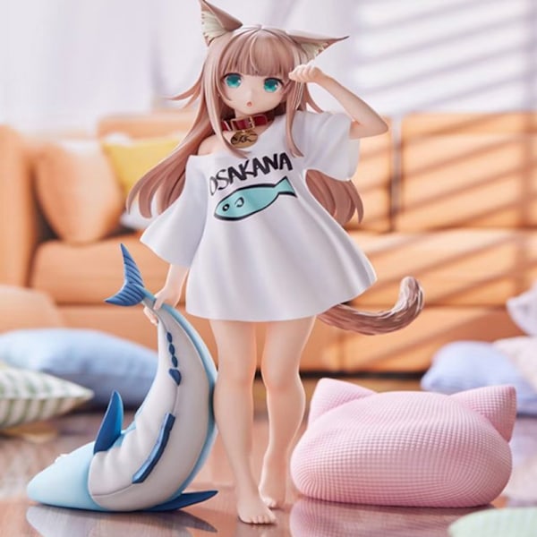 23 cm SkyTube GULDEN HEAD Sexy Girl Anime Figure My Cat Is A Kaw