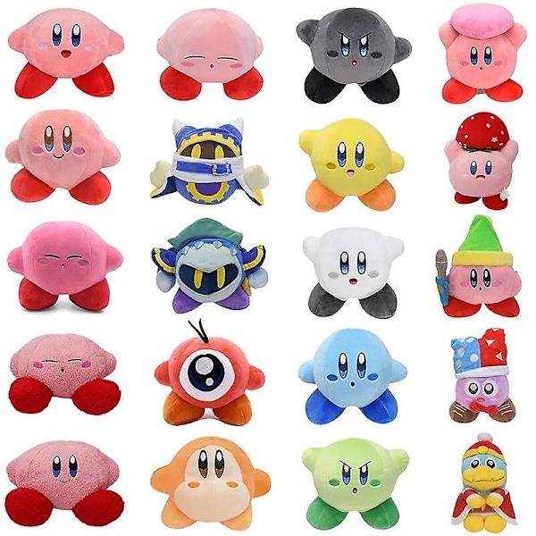 Star Kirby Anime Plyschdjur Svärd Kirby Magolor Meta Knight Waddle Dee King Dedede Stoppade Peluche Dockor Kawaii Kudde Gåvor Waddle Dee Red