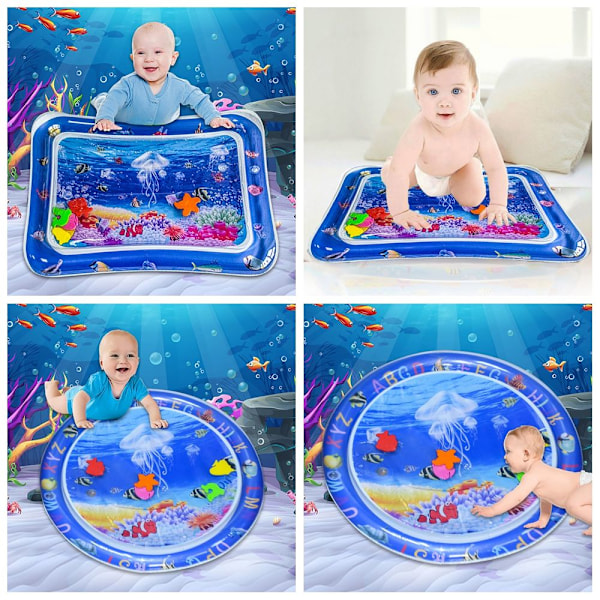 Inflatable Water Mat Summer Activity Pad Cartoon Jellyfish