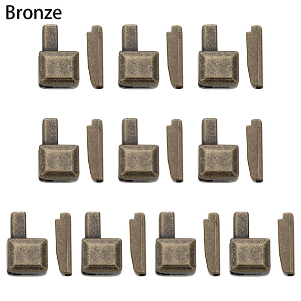 10st Metall Blixtlås Stopper Reparation Dragkedja Stopper BRONS bronze