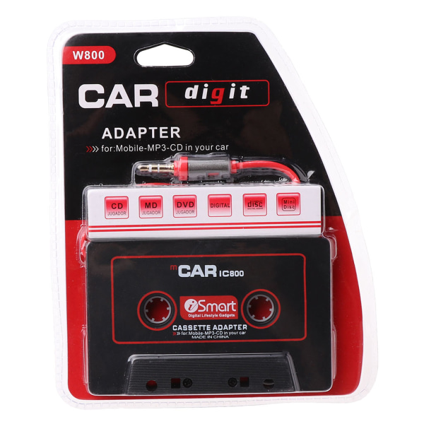 3,5 mm AUX Audio Tape Kassett Adapter Converter Passar för bil CD Radio MP3 Magnetisk bandspelare Inspelare Mottagare Kassett