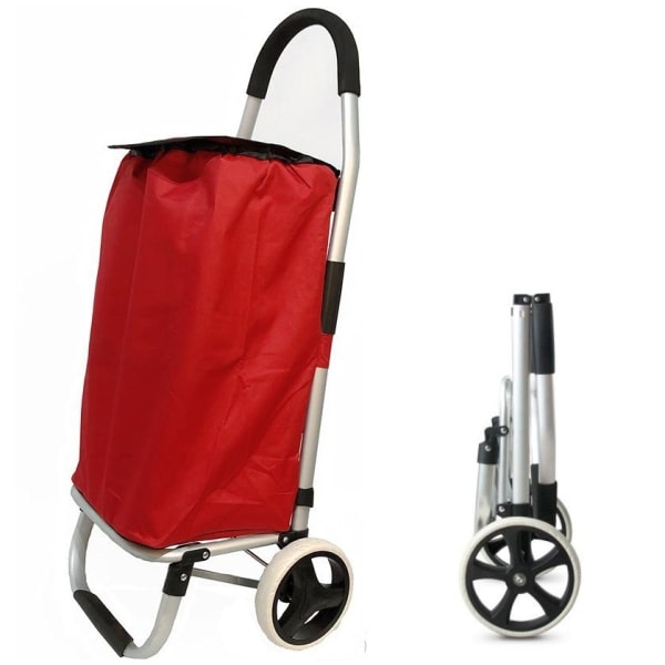 Indkøbstrolley 50L - Foldbar Sort