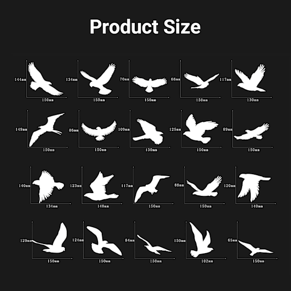 Anti-kollisjonsfugle-klistremerker for vinduer og dører - Beskytt og redde fugler fra å krasje