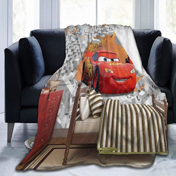 Vintage Lightning Mcqueen Kids Blanket Sofa or Bed All Season Multiple Sizes for Adult Kids Teens Well Matched Bedroom Accessories-k273