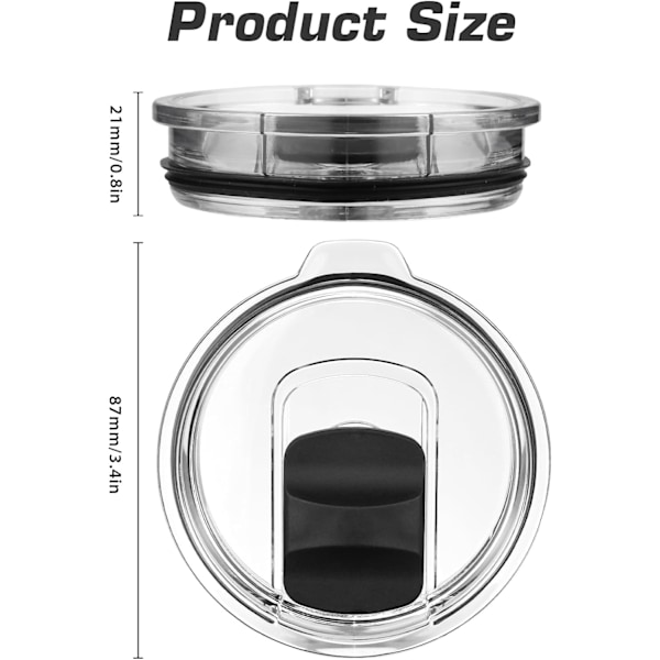 Tumblerlokk, 20 oz Magnetiske Utbyttbare Deksel for 20 oz Tumbler, 16 oz Pints, 10/24 oz Mugg, 10 oz Lowball, for Ozark Trail, Old Style Rtic 20oz