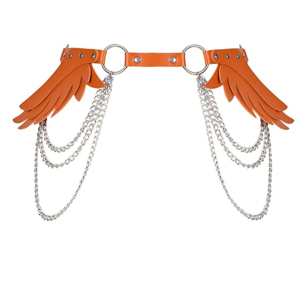 Kvinde Body Harness Goth Bælte ORANGE Orange