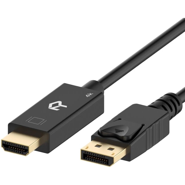 Rankie DisplayPort (DP) till HDMI-kabel, redo för 4K-upplösning,