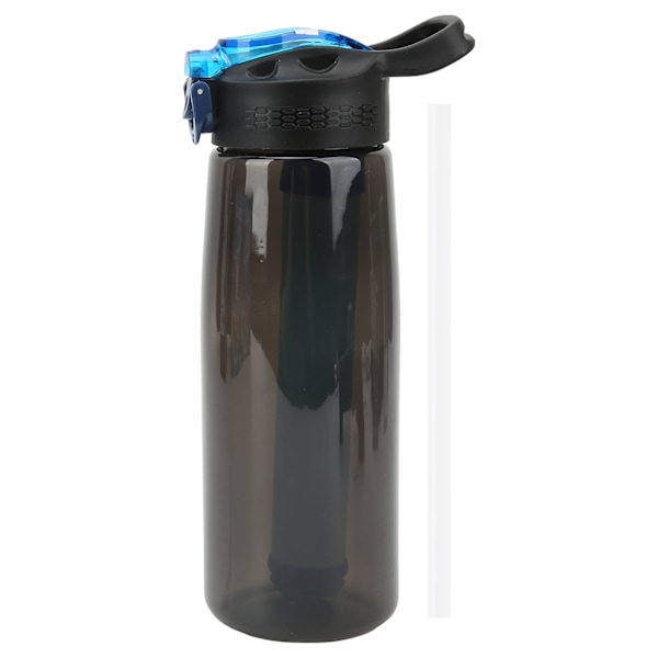 650ml Sports Water Bottle Dustproof Leakproof Portable with Straw for Camping Hiking Outdoor Activities