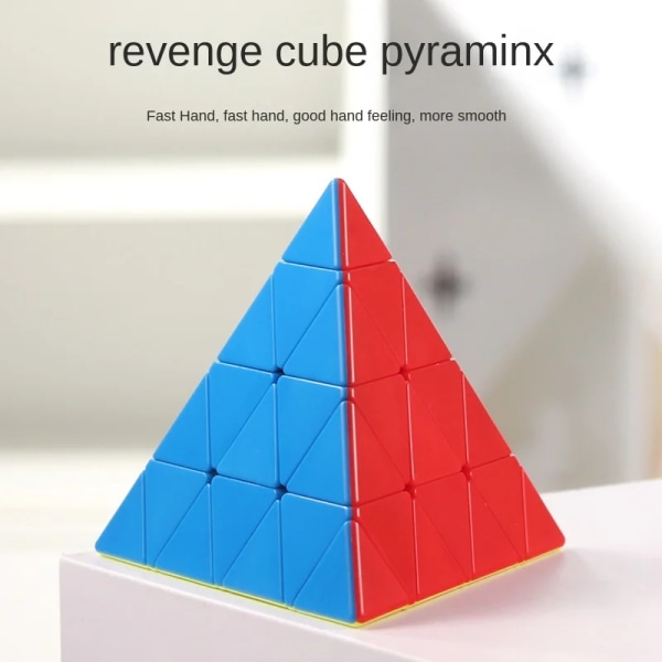 Speed ​​​​Cube Pussel fjärde nivån Pyramid Rubix Cube Fidget Toys Mágico Profissional Speed ​​​​Twist Smooth Nybörjare Starter Leksaker Cub Fourth order