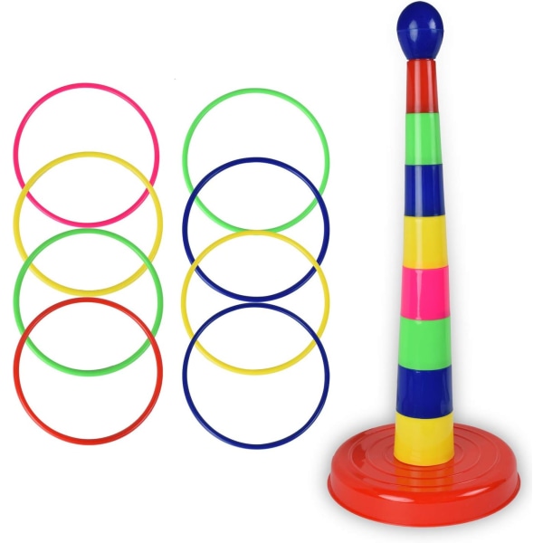 18 tums färgglada Quoits Ring Toss Game Set för barn