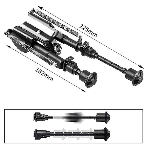 Airsoft-kiväärin bipod 6~9 tuuman teleskooppinen jalustateline sopii 20 mm:n Picatinny-kiskoon (FMY)