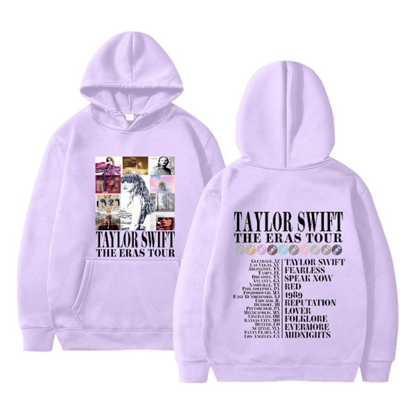 Julegave 2023 Taylor Swift Fans Hoodie Høst og Vintergenser for menn og kvinner Juljakke Lys lilla Light purple XL