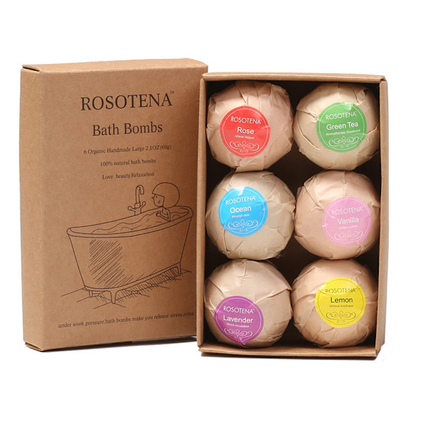 Bath bombs 6 PCS Gift box, Handmade Organic and Natural