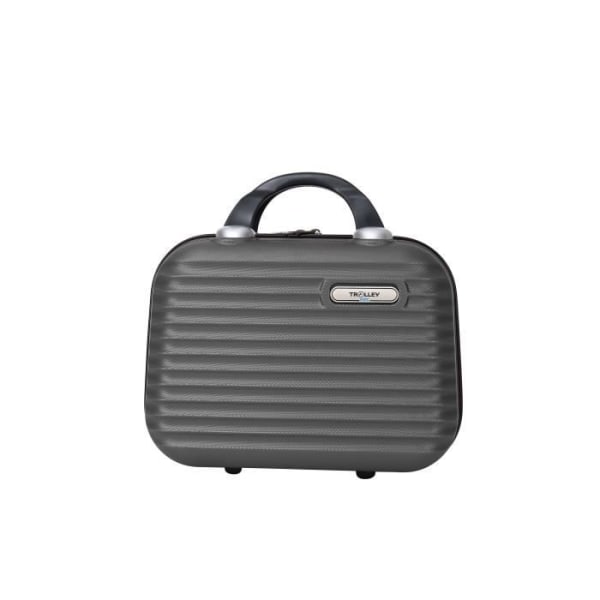 Set med medium resväska 65cm 4 hjul + Vanity case med stödbas i Rigid ABS -Classiq - Trolley ADC (Antracit)