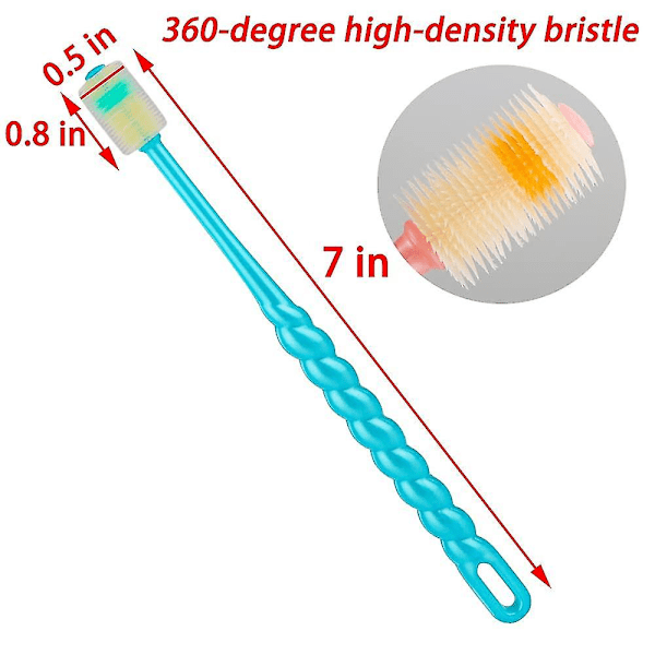 360 asteen pehmeä hammasharja pienille koirille ja kissoille, pehmeä silikonisarja lemmikkien hampaiden puhdistamiseen (värit voivat vaihdella) - -