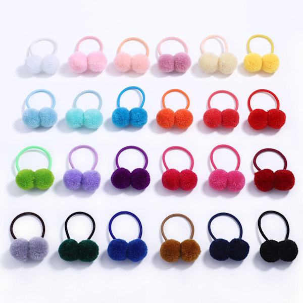 48pcs Baby Girl Hair Bands Soft Rubber Hair Bands Multicolor Hair