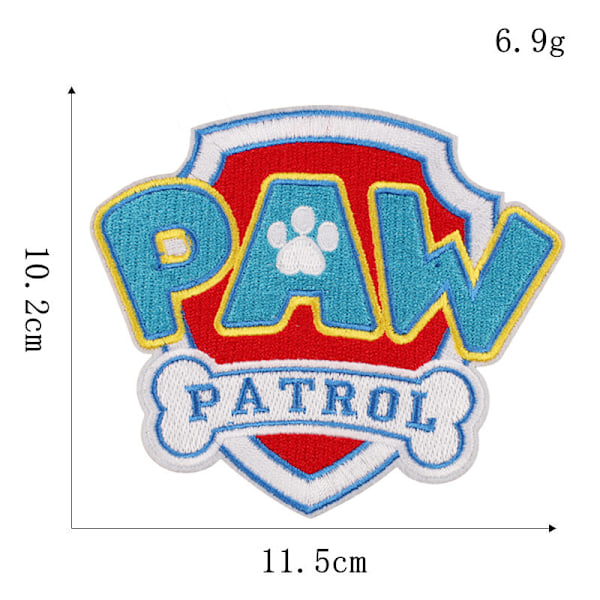 15 st Paw Patrol anime broderade tygmärke hundsköld barn