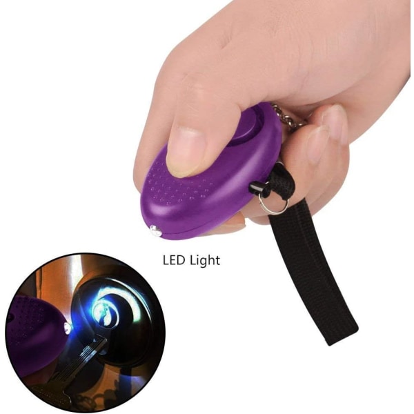 Ficklampa, två 140db personliga larm nyckelringar, inkl