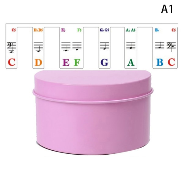 Piano Keyboard Stickers Grand/Upright/Elektriskt Piano 61/88 Key pink for 61-key