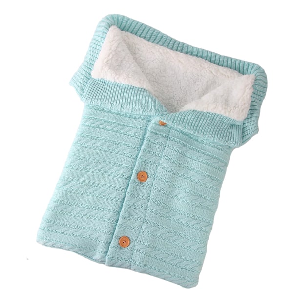 Outdoor sleeping bag for baby in knitted wool