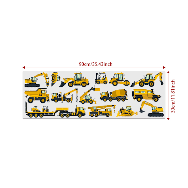 1 st (30X90CM) tecknade bilar plan väggdekaler, barnkammare sjuksköterska