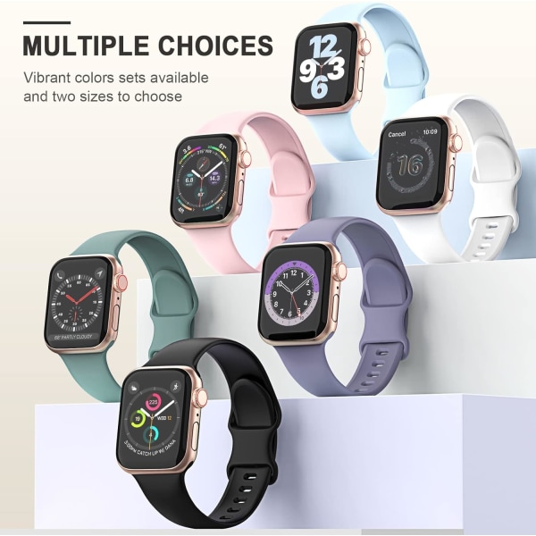 Rem kompatibel med Apple Watch Band 40mm 38mm 41mm 42mm 6 stk 8 6 stk 8 6pcs 8 38mm/40mm/41mm