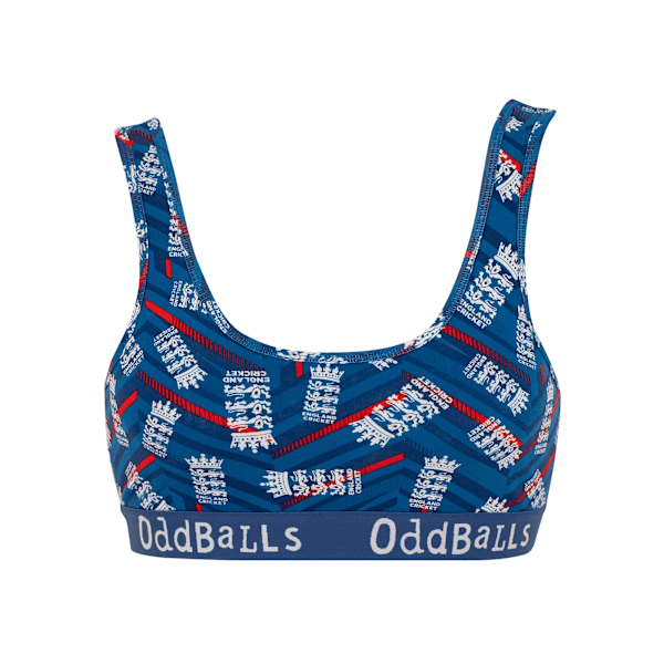 OddBalls Dam/Dam ODI Inspirerad England Cricket Bralette XL Blå/Vit Blue/White XL