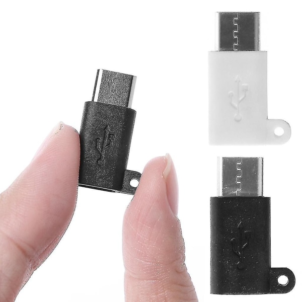 USB 3.1 Type C han til Micro USB 2.0 Type B hun dataopladningskonverteradapter (hvid)