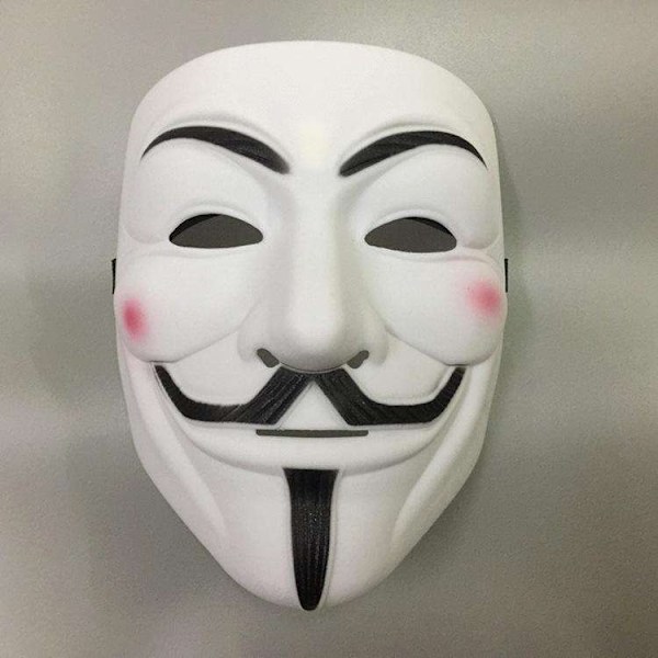 Anonymous mask - Cosplay Halloween - Costume White