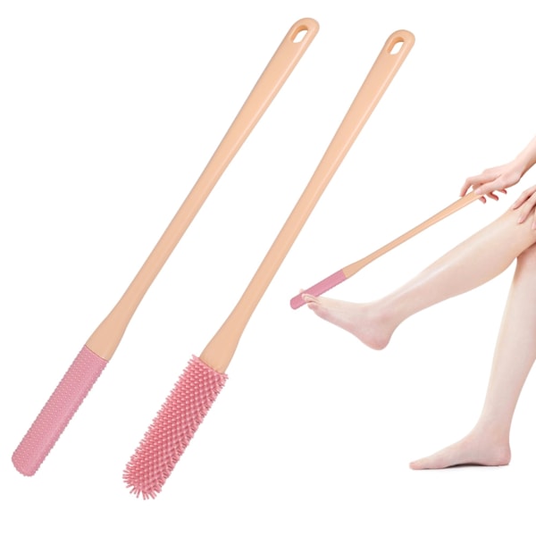 2-Pack Silicone Foot Brush, Toe Wash for the Shower, Foot Brush with Two Size Brush Heads, Toe Cleaner Seniors