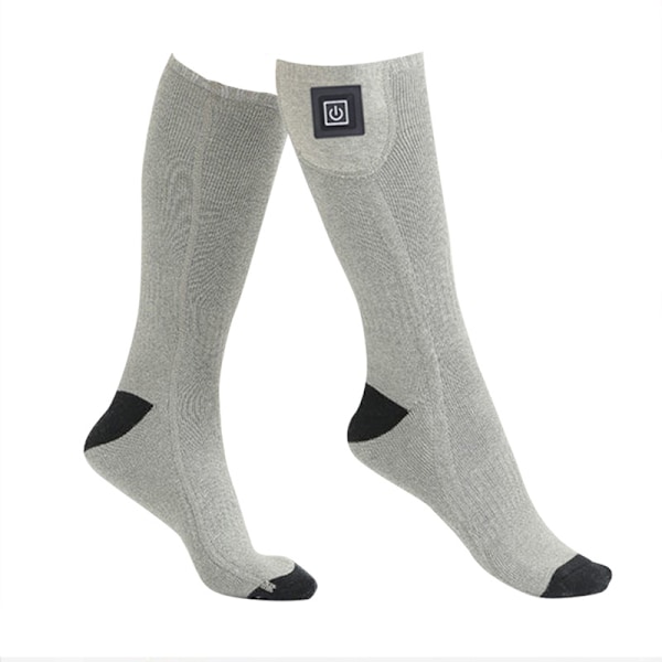 Winter Outdoor Cold-Proof and Warm Temperature Regulating Heating Socks, Electric Heating Socks, Long Tube Thermal Electric Heating Socks-Grey