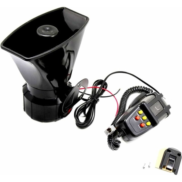 Electronic warning siren for car motorcycle with microphone 100W 12V 7 sounds,