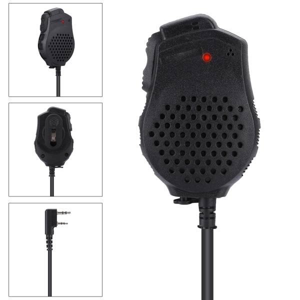 Högkänslig handhållen högtalarmikrofon Dual PTT för Baofeng Walkie Talkie UV-82-serien