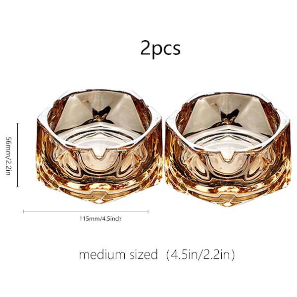 Boxi Glas Krystall Askebeger Rav Stor Kreativitet Personlighet Mote Høy-End Europeisk Gave Geometrisk Design For Stue Bar 2.2in  4.53in  2pcs